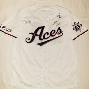 Aces White Baseball Jersey with Signature Accents